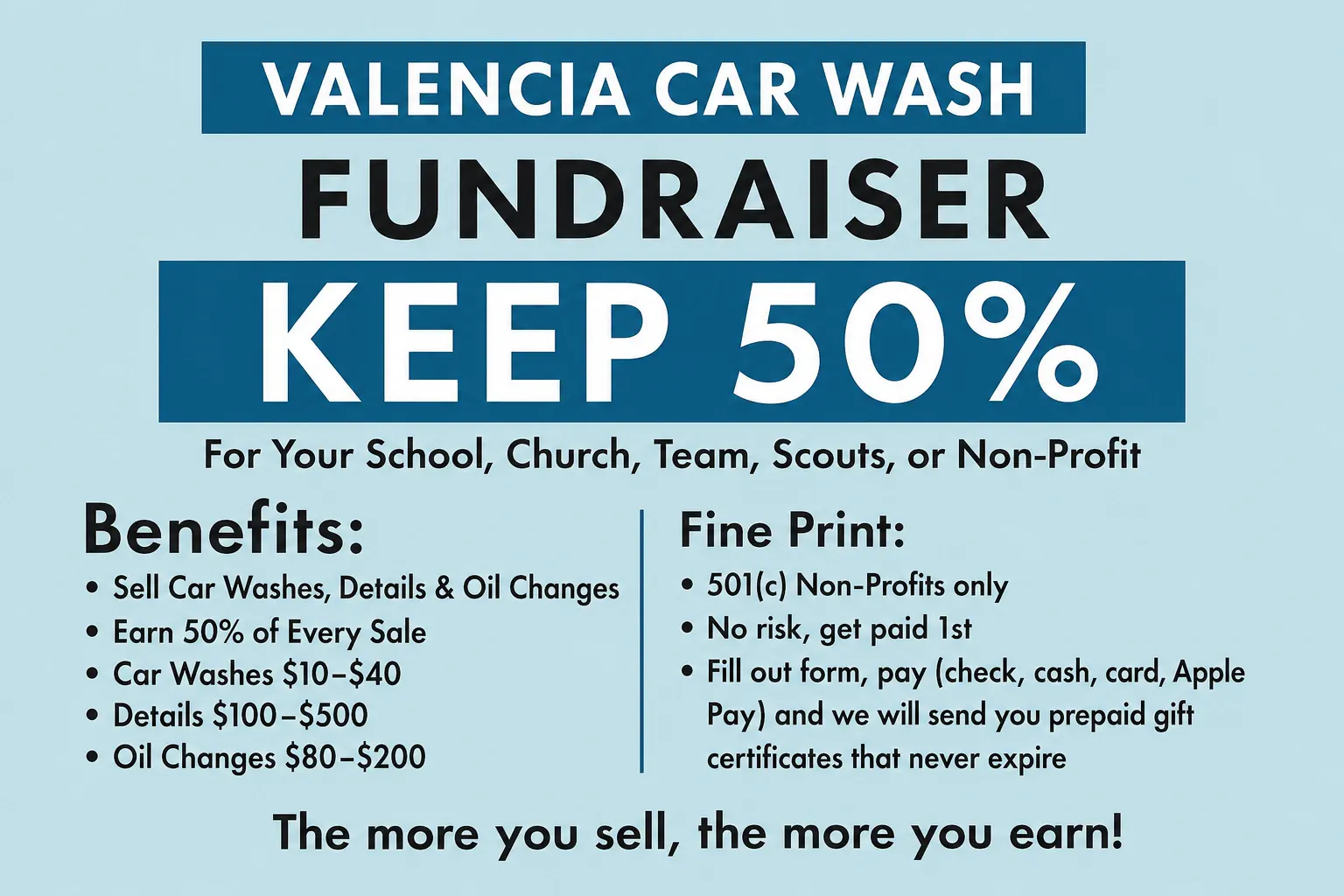 Valencia Car Wash fundraiser for local Santa Clarita groups