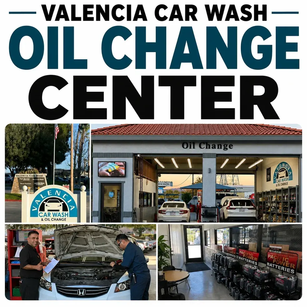 Certified oil change service at Valencia Car Wash